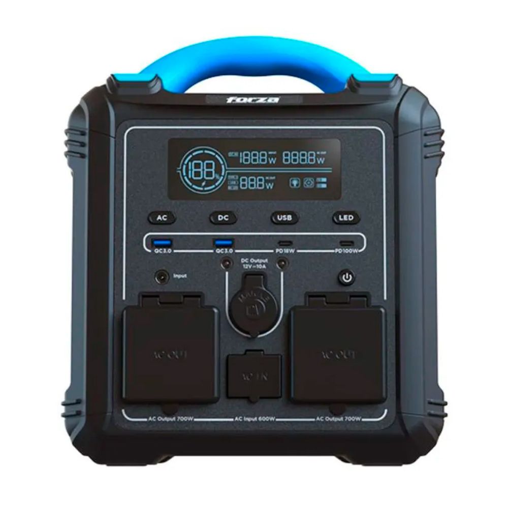 Generador eléctrico Forza Titan de baterías lmfp, 700W, negro